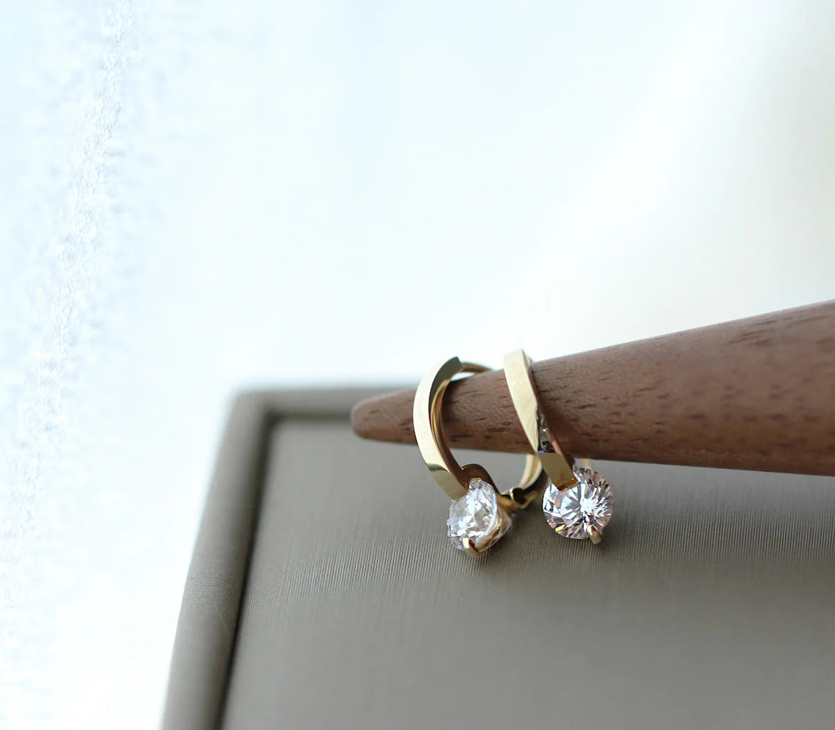 Golden Celeste Zircon Gold Plated Earings