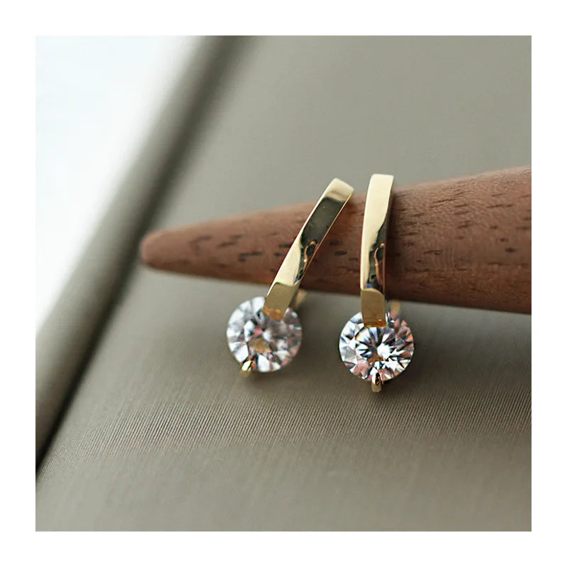 Golden Celeste Zircon Gold Plated Earings