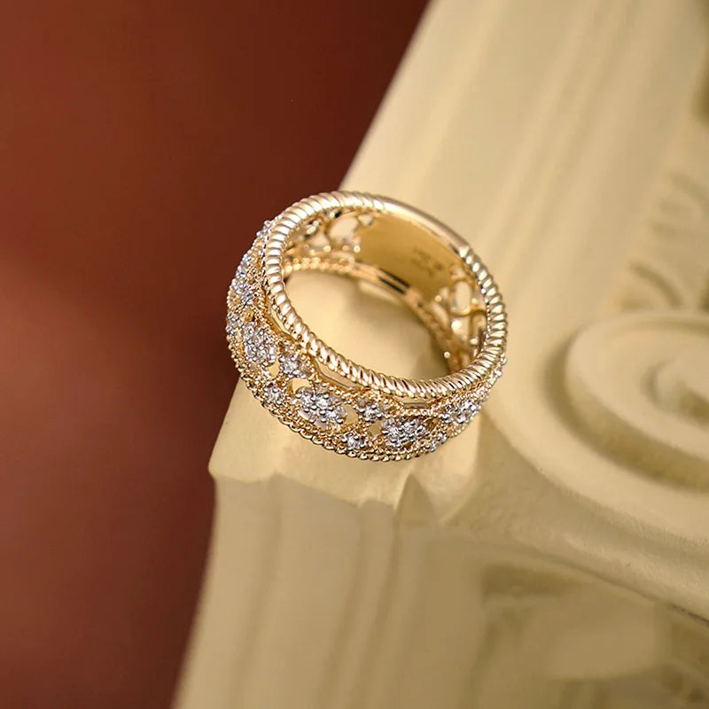 Italian Burati Vintage Lace Ring