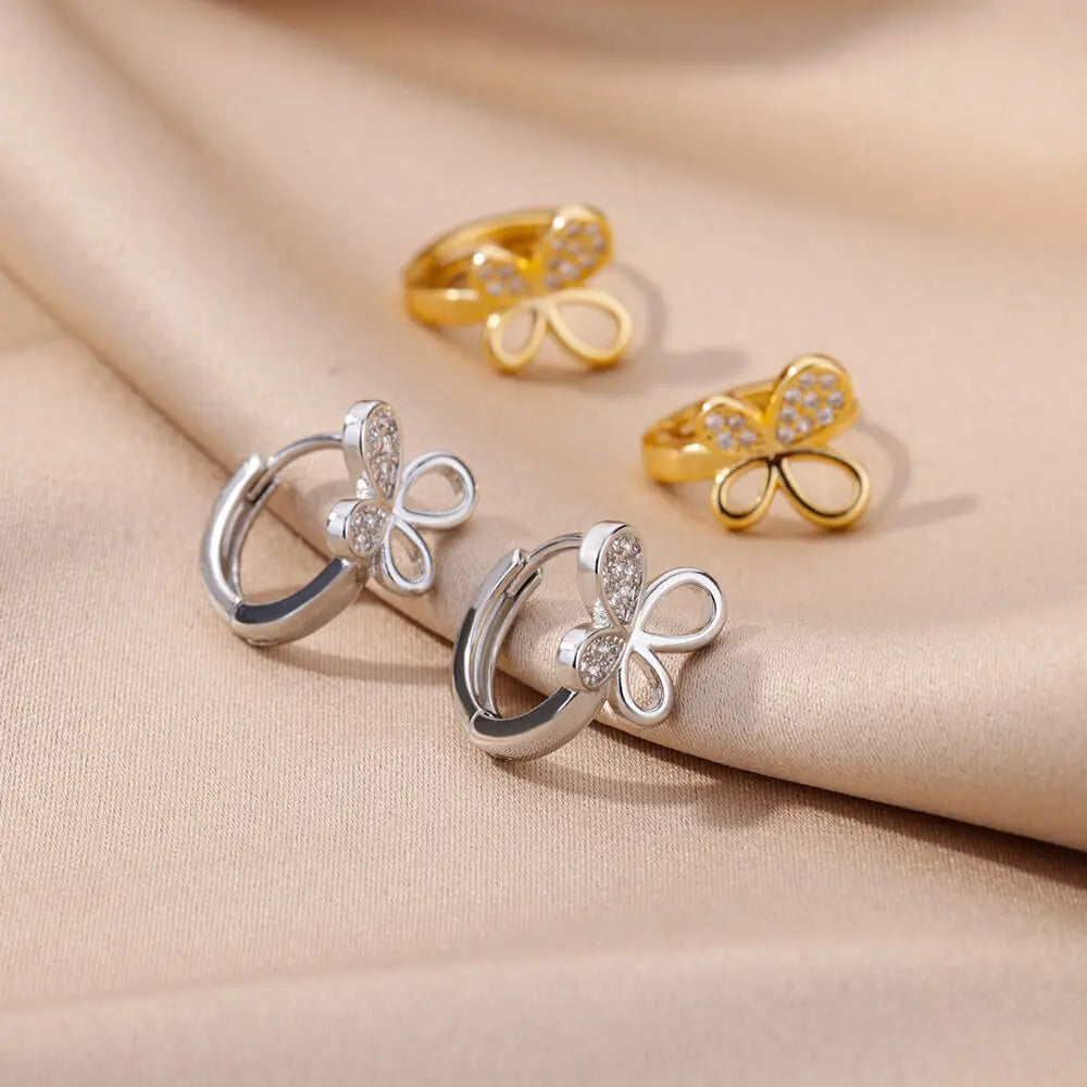 Glittering Animalia Crystal Hoop Earings