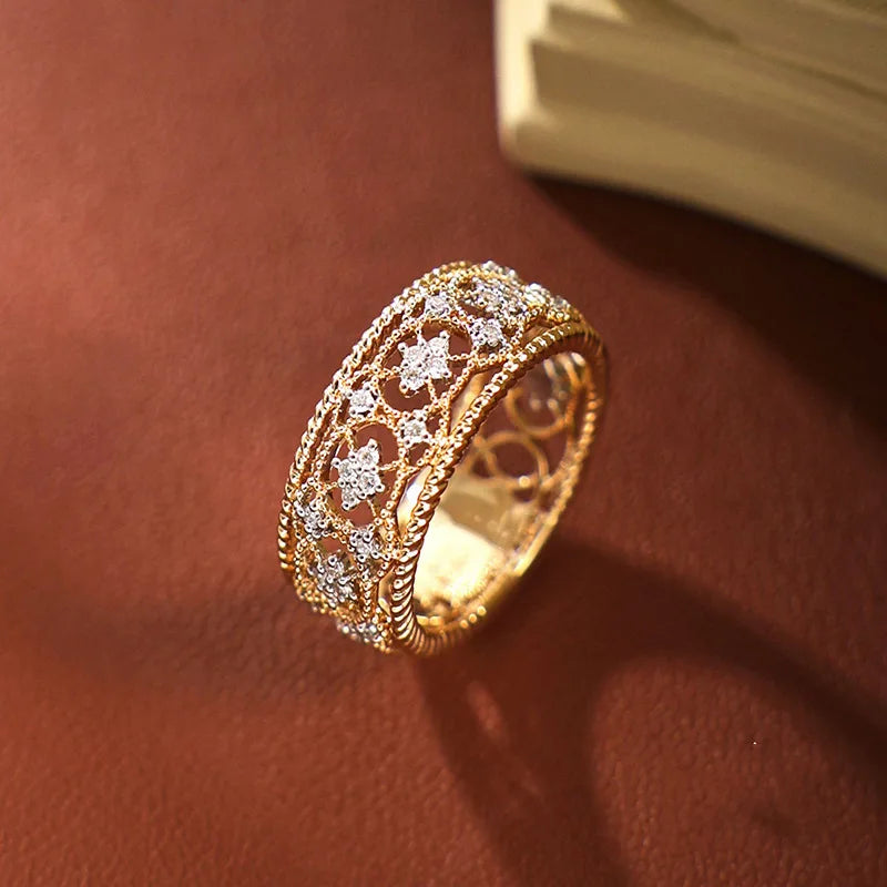 Italian Burati Vintage Lace Ring