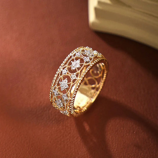 Italian Burati Vintage Lace Ring