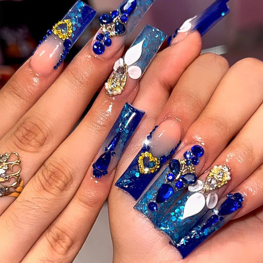 Cerulean Sapphire Reverie Press-On Collection