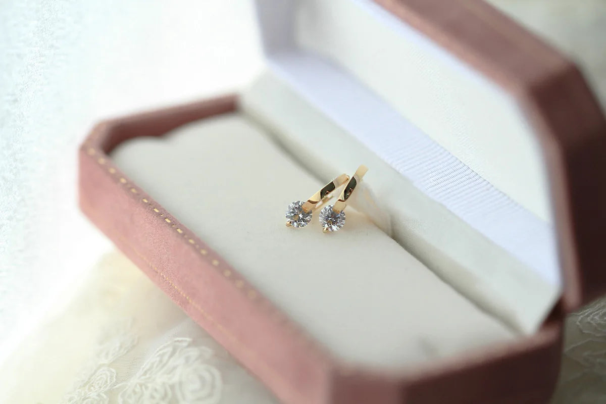 Golden Celeste Zircon Gold Plated Earings